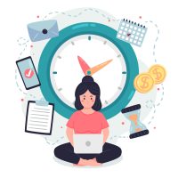 شخص يعمل على الكمبيوتر المحمول في وقت فراغه لزيادة الدخل، مع رسومات بيانية لفرص الدخل الإضافي.